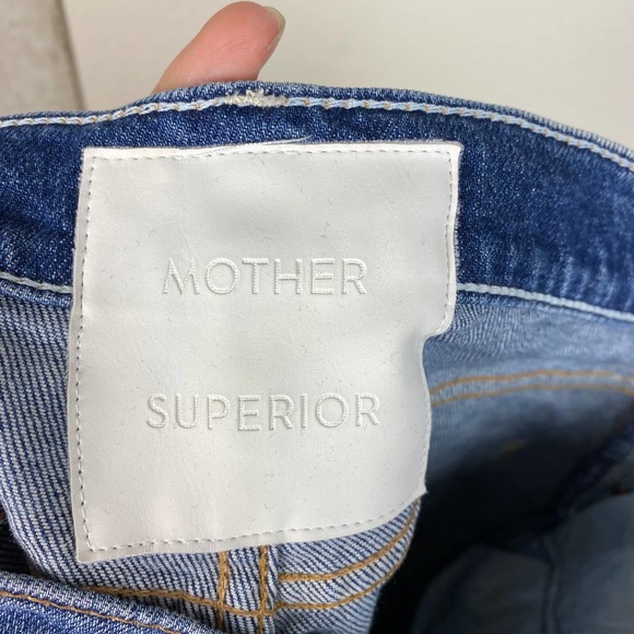 Mother Superior The Tripper Jeans in Your Treat or Mine Wash Denim Jeans Size 26 - Picture 11 of 16